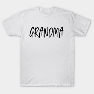 Grandma Family Shirt Black Text T-Shirt